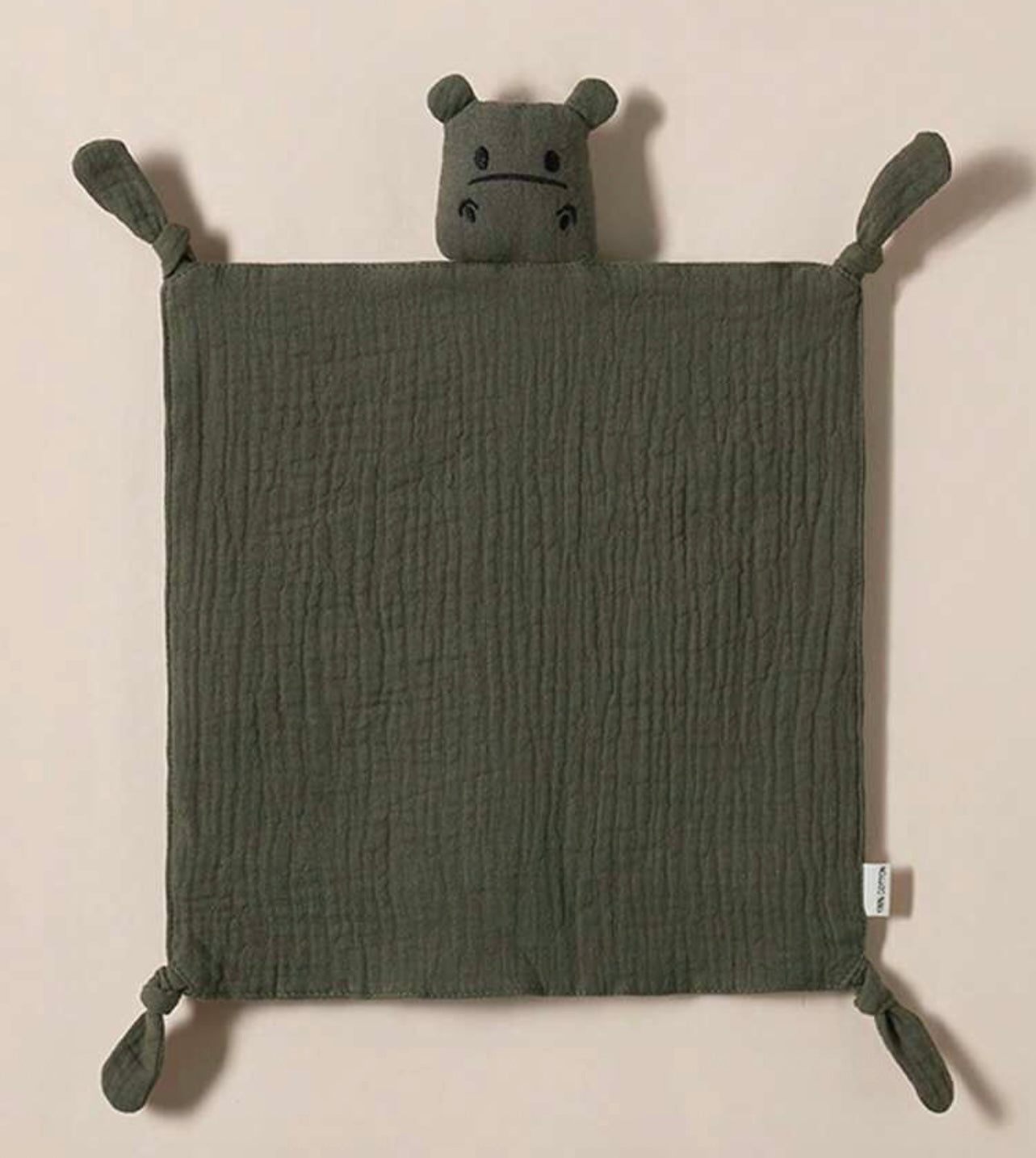 Doudou gaze de coton hippopotame