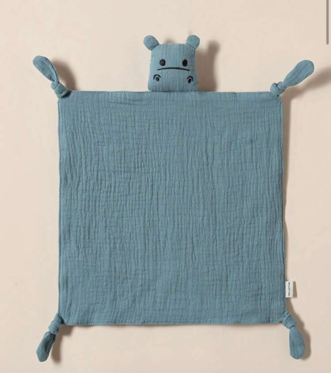 Doudou gaze de coton hippopotame