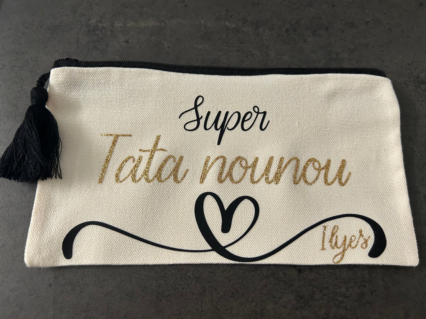 Trousses personnalisable avec fermeture pompons